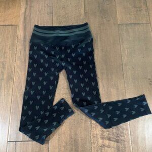 Spiritual Gangster Jacquard Love Sculpt Seamless Leggings in Black Hearts